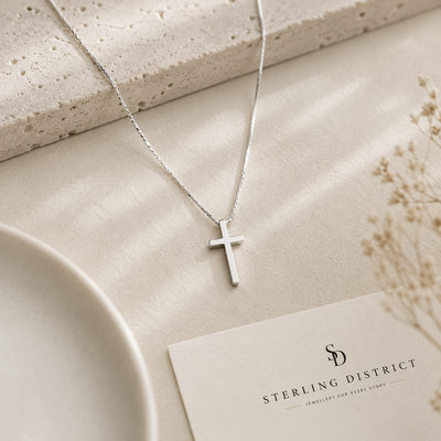 The Grace Cross Necklace - flat lay